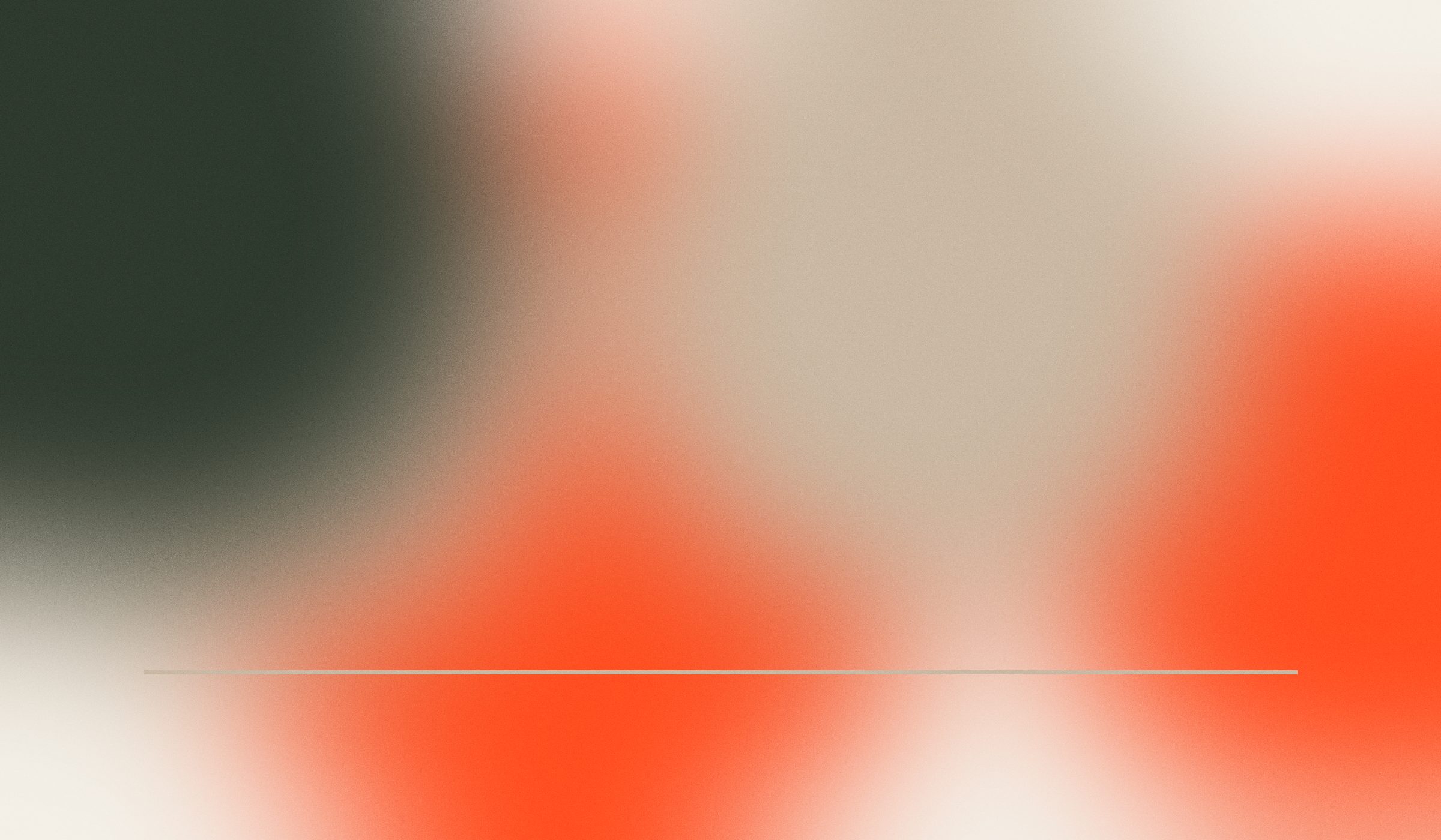 Abstract studio showreel artwork in warm paper and signal orange tones